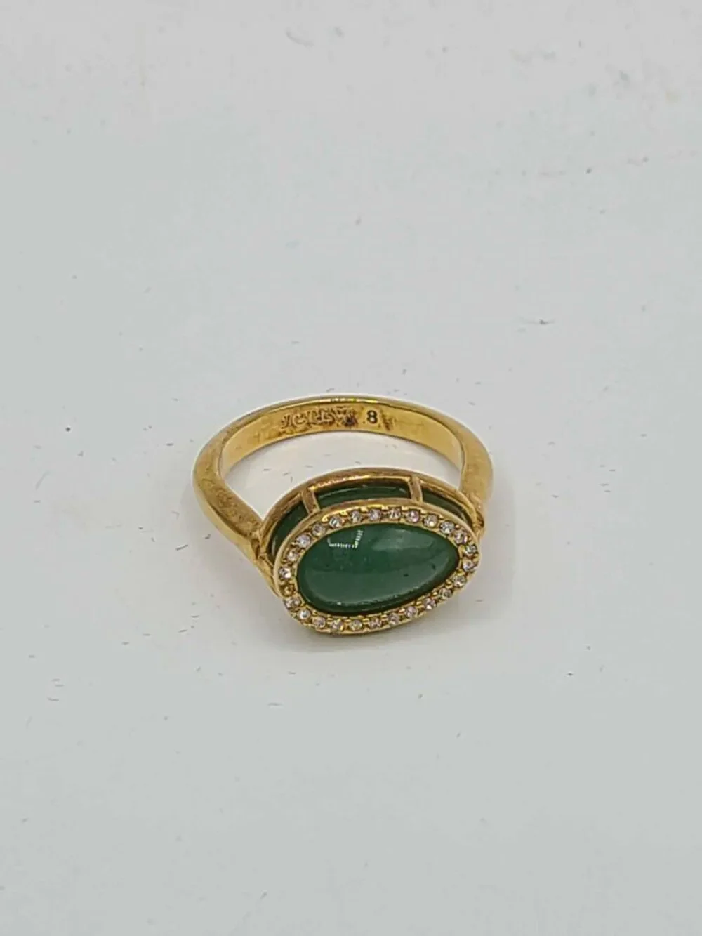J Crew Jade  Color Stone Ring size 8